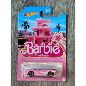Hot Wheels Barbie The Movie 1956 Corvette Pink Car - 2023 Mattel HPR54